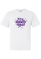 Summit Sportswear TCU Horned Frogs Womens White Star Short Sleeve T-Shirt