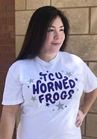 Summit Sportswear TCU Horned Frogs Womens White Star Short Sleeve T-Shirt
