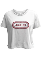 Summit Sportswear Texas A&M Aggies Womens White Ombre Oval Short Sleeve T-Shirt