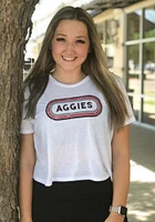 Summit Sportswear Texas A&M Aggies Womens White Ombre Oval Short Sleeve T-Shirt