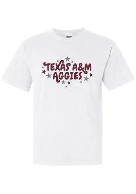 Summit Sportswear Texas A&M Aggies Womens White Star Short Sleeve T-Shirt