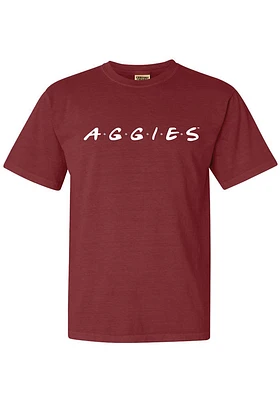 Summit Sportswear Texas A&M Aggies Womens Maroon Wordmark Dots Short Sleeve T-Shirt