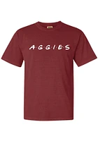 Summit Sportswear Texas A&M Aggies Womens Maroon Wordmark Dots Short Sleeve T-Shirt