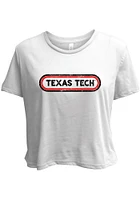 Summit Sportswear Texas Tech Red Raiders Womens White Ombre Oval Short Sleeve T-Shirt