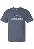 Summit Sportswear West Virginia Mountaineers Womens Navy Blue New Basic Short Sleeve T-Shirt