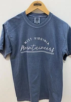 Summit Sportswear West Virginia Mountaineers Womens Navy Blue New Basic Short Sleeve T-Shirt