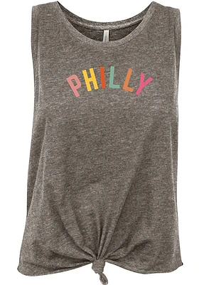 Summit Sportswear Philadelphia Womens Grey Multi Color Tank Top