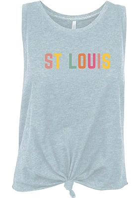 Summit Sportswear St Louis Womens Light Blue Multi Color Tank Top