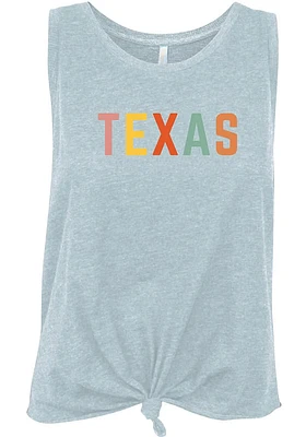 Summit Sportswear Texas Womens Light Blue Multi Color Tank Top