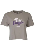 Summit Sportswear TCU Horned Frogs Womens Grey Attitude Crop Short Sleeve T-Shirt