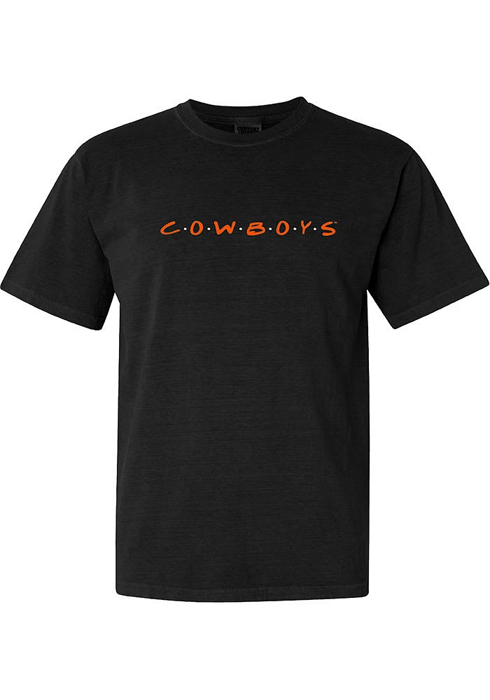 Summit Sportswear Oklahoma State Cowboys Womens Black Wordmark Dots Short Sleeve T-Shirt