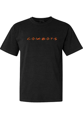 Summit Sportswear Oklahoma State Cowboys Womens Black Wordmark Dots Short Sleeve T-Shirt
