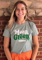 Summit Sportswear North Texas Mean Green Womens Attitude Crop Short Sleeve T-Shirt