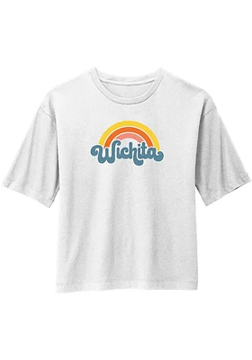 Summit Sportswear Wichita Womens White Rainbow Short Sleeve T-Shirt