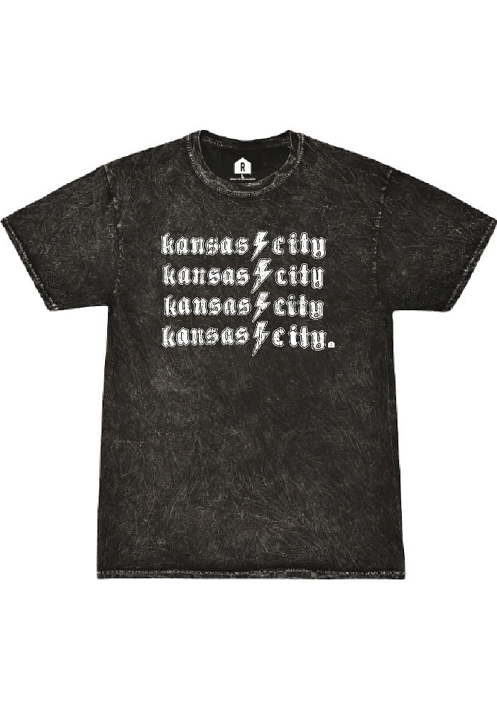 Rally Kansas City Black Lightening Bolt Short Sleeve T Shirt