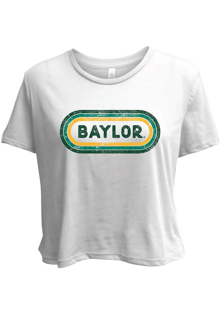 Summit Sportswear Baylor Bears Womens White Ombre Oval Short Sleeve T-Shirt