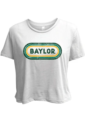 Summit Sportswear Baylor Bears Womens White Ombre Oval Short Sleeve T-Shirt