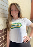 Summit Sportswear Baylor Bears Womens White Ombre Oval Short Sleeve T-Shirt