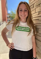 Summit Sportswear North Texas Mean Green Womens White Ombre Oval Short Sleeve T-Shirt