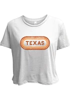 Summit Sportswear Texas Womens White Ombre Oval Short Sleeve T-Shirt