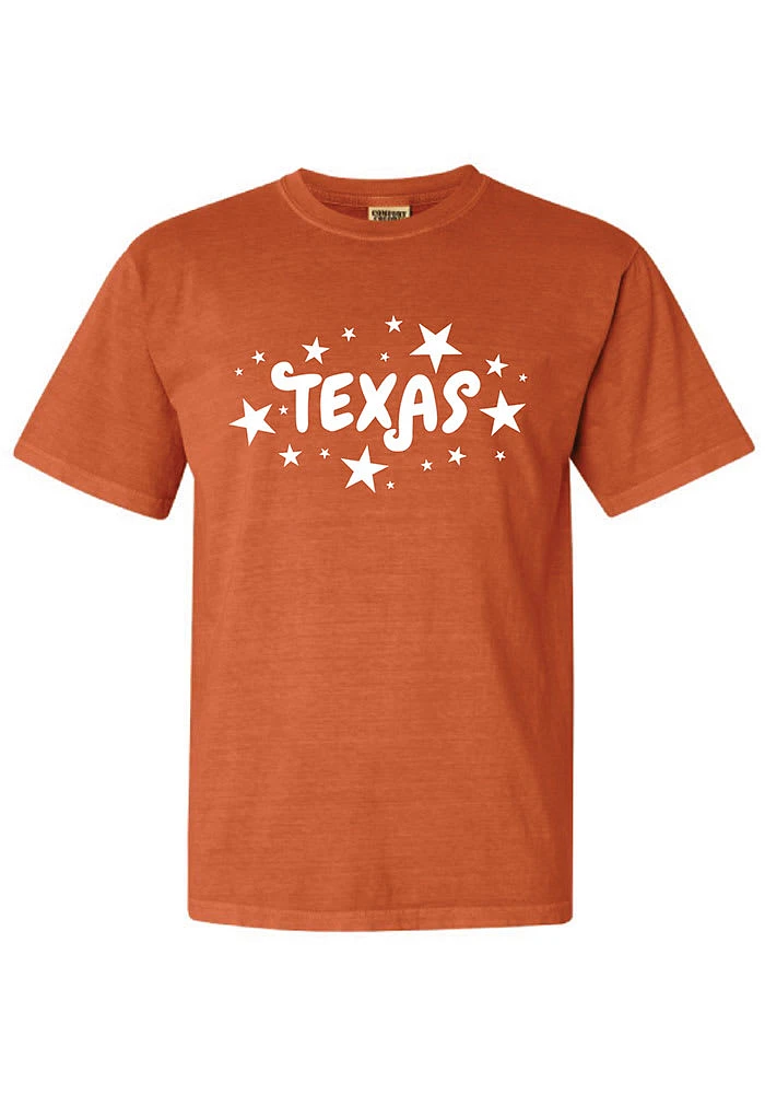 Summit Sportswear Texas Womens Orange Star Short Sleeve T-Shirt