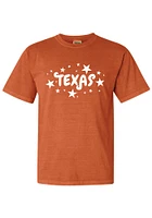 Summit Sportswear Texas Womens Orange Star Short Sleeve T-Shirt