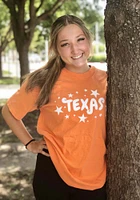 Summit Sportswear Texas Womens Orange Star Short Sleeve T-Shirt