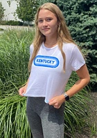 Summit Sportswear Kentucky Womens White Ombre Oval Short Sleeve T-Shirt