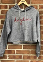 Dayton Flyers Womens Navy Blue Coastal Terry Hooded Sweatshirt