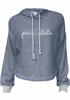 Summit Sportswear Penn State Nittany Lions Womens Navy Blue Coastal Terry Hooded Sweatshirt