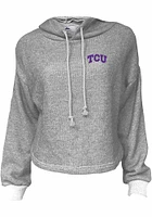 Summit Sportswear TCU Horned Frogs Womens Grey Coastal Terry Hooded Sweatshirt