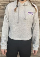 Summit Sportswear TCU Horned Frogs Womens Grey Coastal Terry Hooded Sweatshirt