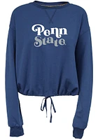 Summit Sportswear Penn State Nittany Lions Womens Navy Blue Cinch Bottom Crew Sweatshirt
