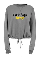 Summit Sportswear Wichita State Shockers Womens Grey Cinch Bottom Crew Sweatshirt