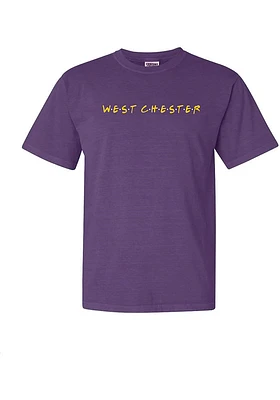 Summit Sportswear West Chester Golden Rams Womens Purple Wordmark Dots Short Sleeve T-Shirt