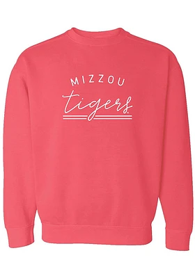 Summit Sportswear Missouri Tigers Womens Pink New Classic Crew Sweatshirt
