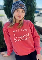 Summit Sportswear Missouri Tigers Womens Pink New Classic Crew Sweatshirt