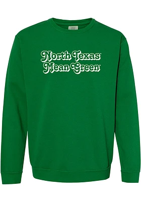 Summit Sportswear North Texas Mean Green Womens Retro Shadow Crew Sweatshirt