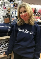 Summit Sportswear Penn State Nittany Lions Womens Navy Blue Retro Shadow Crew Sweatshirt