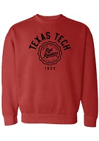 Summit Sportswear Texas Tech Red Raiders Womens Seal Script Crew Sweatshirt