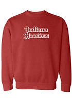 Summit Sportswear Indiana Hoosiers Womens Crimson Retro Shadow Crew Sweatshirt