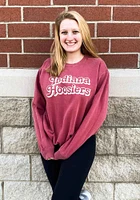 Summit Sportswear Indiana Hoosiers Womens Crimson Retro Shadow Crew Sweatshirt