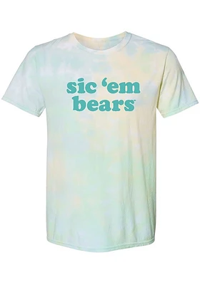 Summit Sportswear Baylor Bears Womens Green Natasha Tie Dye Short Sleeve T-Shirt