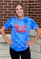 Summit Sportswear Kansas Jayhawks Womens Blue Quinn Tie Dye Short Sleeve T-Shirt