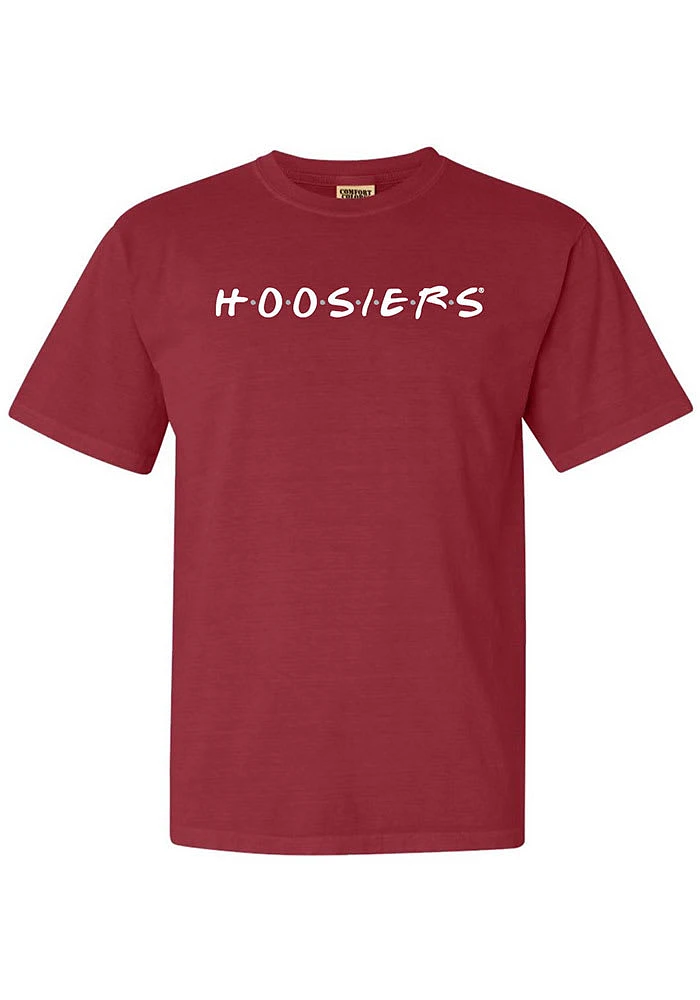 Summit Sportswear Indiana Hoosiers Womens Crimson Wordmark Dots Short Sleeve T-Shirt