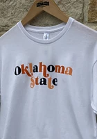 Summit Sportswear Oklahoma State Cowboys Womens White Funky Font LS Tee