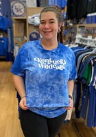 Summit Sportswear Kentucky Wildcats Womens Blue Quinn Tie Dye Short Sleeve T-Shirt
