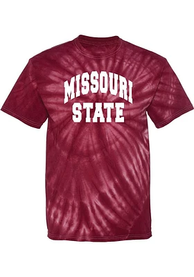 Summit Sportswear Missouri State Bears Womens Maroon Quinn Tie Dye Short Sleeve T-Shirt