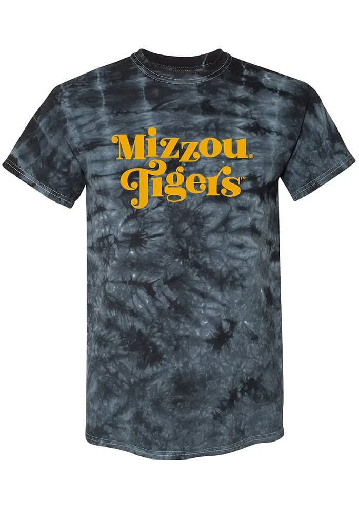 Summit Sportswear Missouri Tigers Womens Black Quinn Tie Dye Short Sleeve T-Shirt