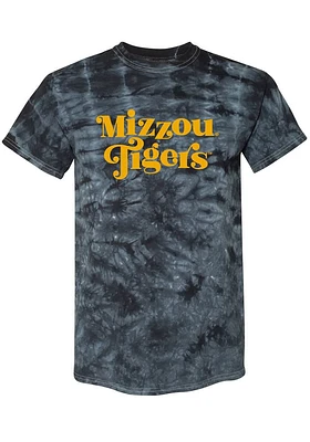 Summit Sportswear Missouri Tigers Womens Black Quinn Tie Dye Short Sleeve T-Shirt